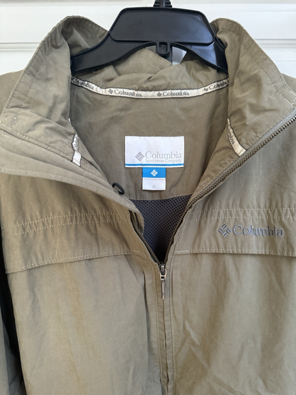 Columbia jacket Army Green Softshell Collared Full Zip Lined Jacket men's XL thumbnail 6