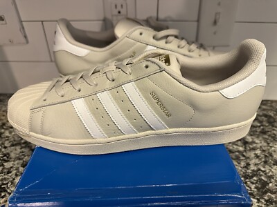 Adidas Men's Superstar Low Size 13 Talc Cream BW1304 Rare Deadstock  
