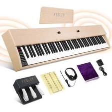 Piano Digital Semi Weighted Keyboard - Portable 88 Key Fesley Maple