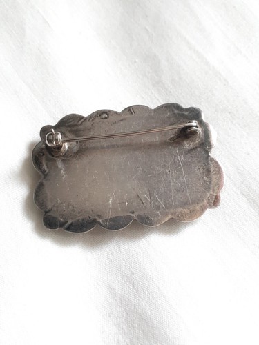 Vintage Navajo Sterling Silver & Turquoise brooch - Picture 4 of 5