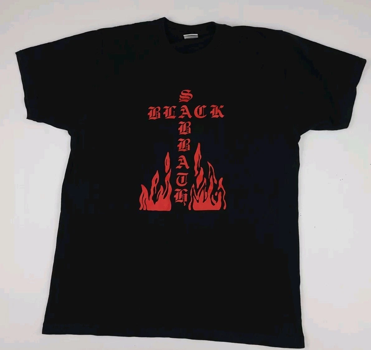T shirt noir suprême imprimé croix sabbat 2015 rare skate métal Ozzy USA NYC 