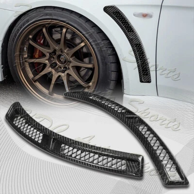 For 2008-2015 Mitsubishi Evolution X Carbon Fiber Front Fender Side Vent Wing - Image 1 of 4