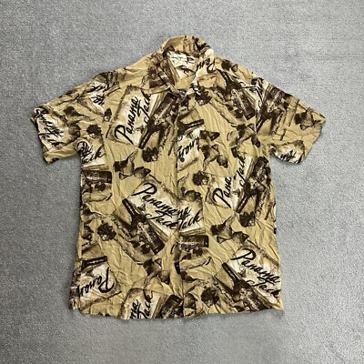 HAWAII Hemd Hawaiishirt Floral G-L Magnum Rockabilly Hawaiianer 19219 Beige
