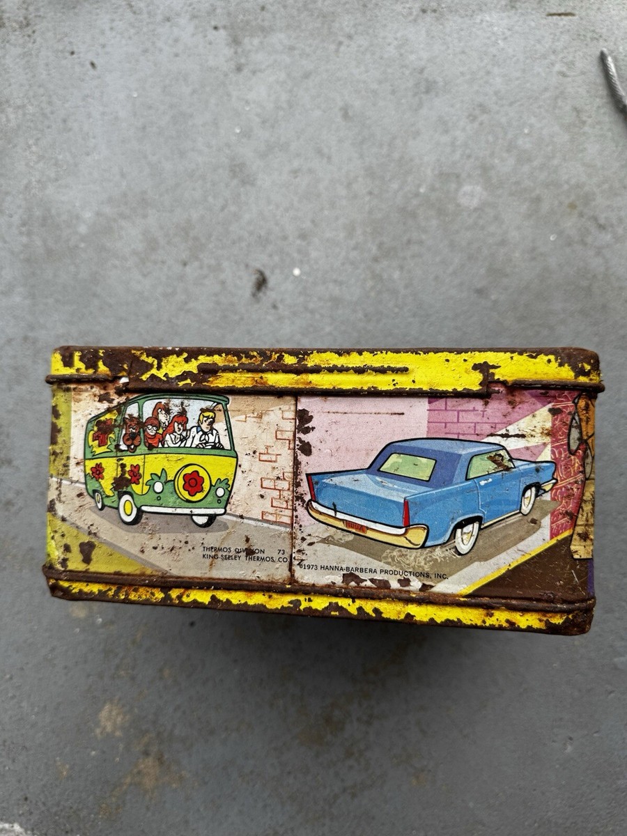 Rare Vintage 1973 Scooby-doo Metal Lunchbox With Thermos Hanna