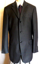 Angelo Rossi Men's Gray Polyester blend Three Button Suit Size 40L