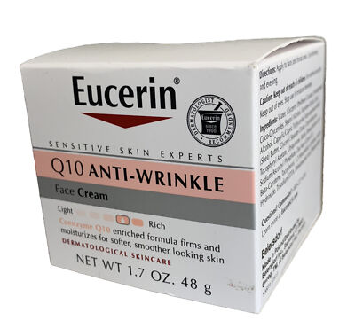 Eucerin Q10 Anti-Wrinkle Sensitive Skin Face Cream 1.7 Oz NIB