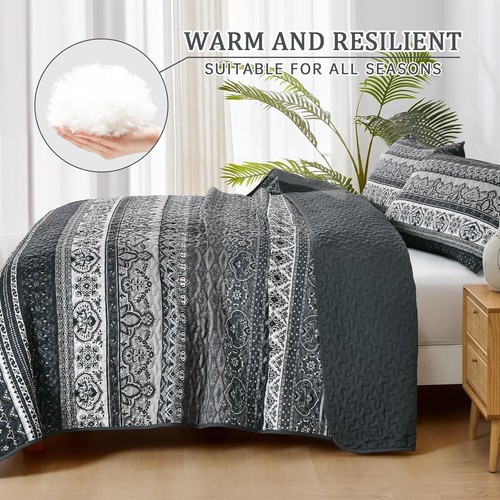 WONGSBEDDING Boho Bohemian Queen King Bedding Quilt Set,Bedspread for All Season - Picture 3 of 141