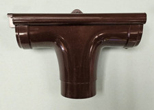 Half Round Guttering Downpipe Gutter Down Pipe  Accessories 75/90mm Brown