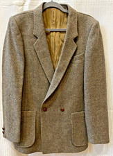 Vtg Yves Saint Laurent Made in France Prince of Wales Beefy Tweed Jacket Sz 40R