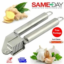 Heavy Duty Stainless Steel Garlic Squeezer Press Crusher Removable Kitchen Tool