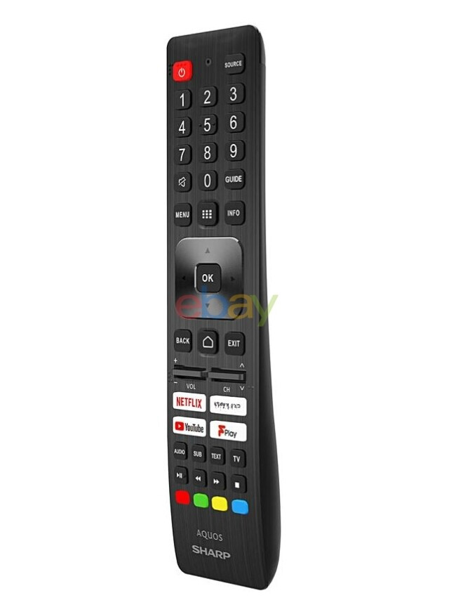 New SHW/RMC/0137N For Sharp Aquos Smart Android TV Remote Control T ...