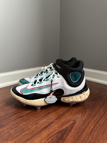 Rare Nike Men Alpha Huarache Elite 4 Mid Metal Baseball Cleats Sz 11 FZ7344-101 - Picture 2 of 6