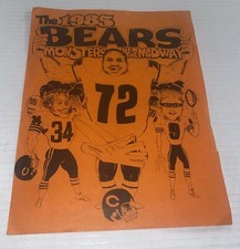 VTG 1985 Chicago Bear Monsters Of Midway Caricature 8.5x11 Fridge Payton McMahon