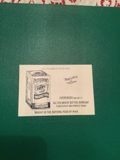 Pettijohn’s Breakfast Food Trade Card Hold To The Light “Bear In Mind”