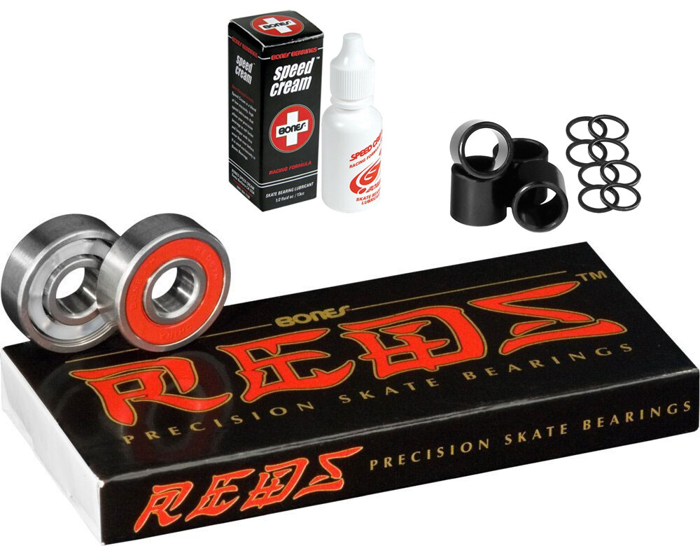 Bearings Reds With Spacers, Washers, And Speed Cream Lube