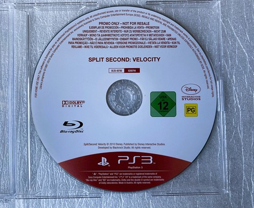 Split/Second Velocity PS3 PROMO Rare Split Second PS3 Promo (FULL GAME)