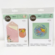 Sizzix Thinlits SPRING SCENE  INTERACTIVE TAGS Cutting Dies Bundle NEW