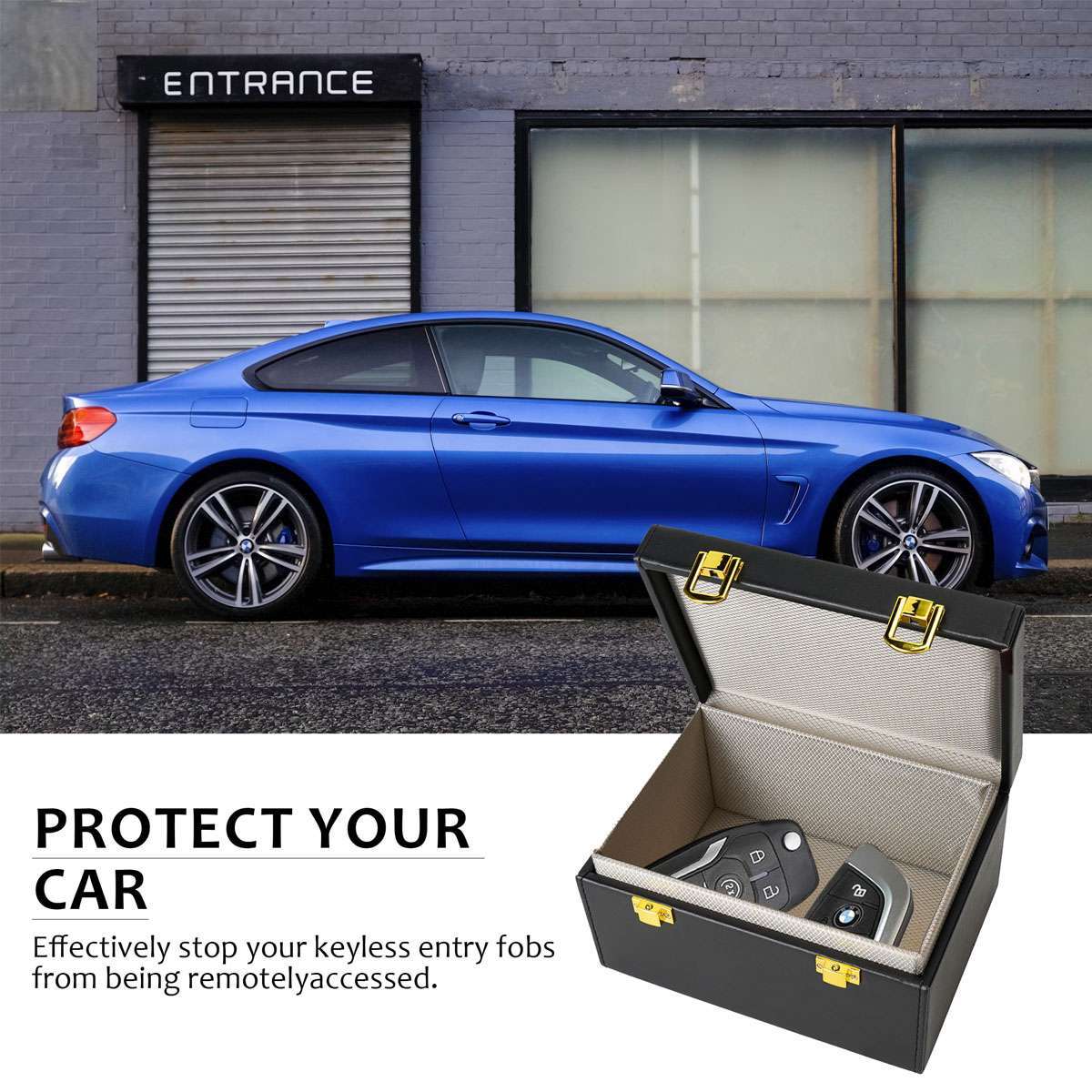 Large Size Faraday Box +Pouch RFID Anti-Theft Car Key Phone Signal