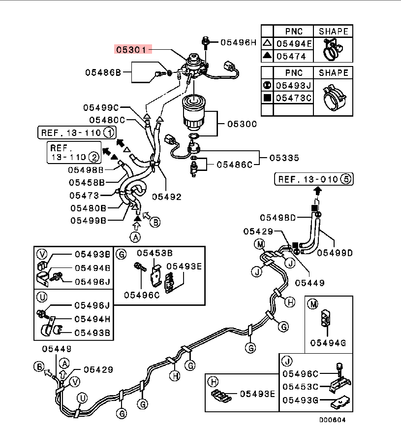 FUEL FILTER BODY MITSUBISHI PAJERO V26W MK2 2.8T eBay