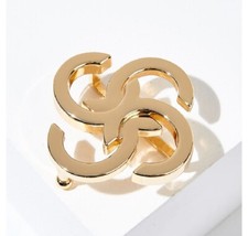 14K GOLD Plated BELT BUCKLE India Hicks LETTER C Fashion Accessory Gift NIB