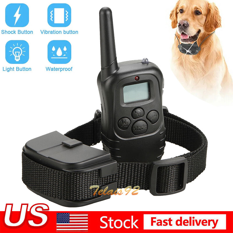 Smart Pet 330 Yard Remote Dog Training Shock Collar for Small Medium Large Dogs