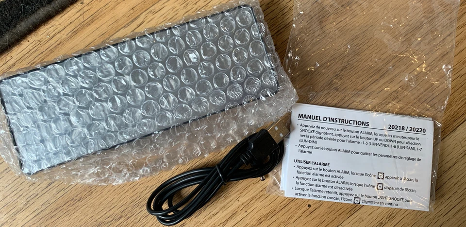 Infinity Instruments Digital Alarm Clock, 2 3/4" x 6 1/4" (20220BK) - Image 2 of 3