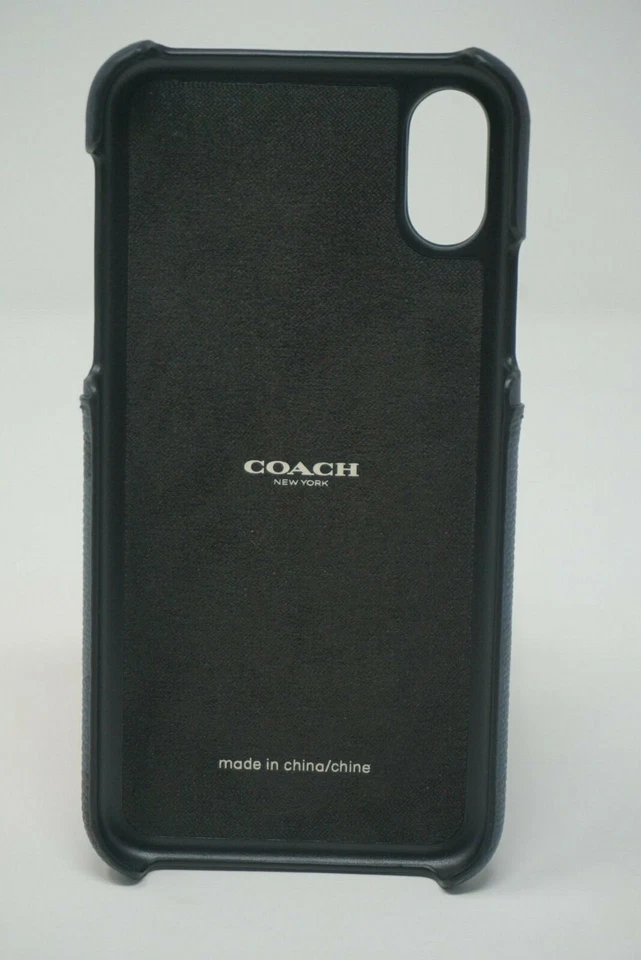 Coach Signature Canvas with Blue Camo Print iPhone X/XS Case F77932 - Image 4 of 4
