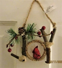 Macy's Christmas Ornament Joy with Red Cardinal