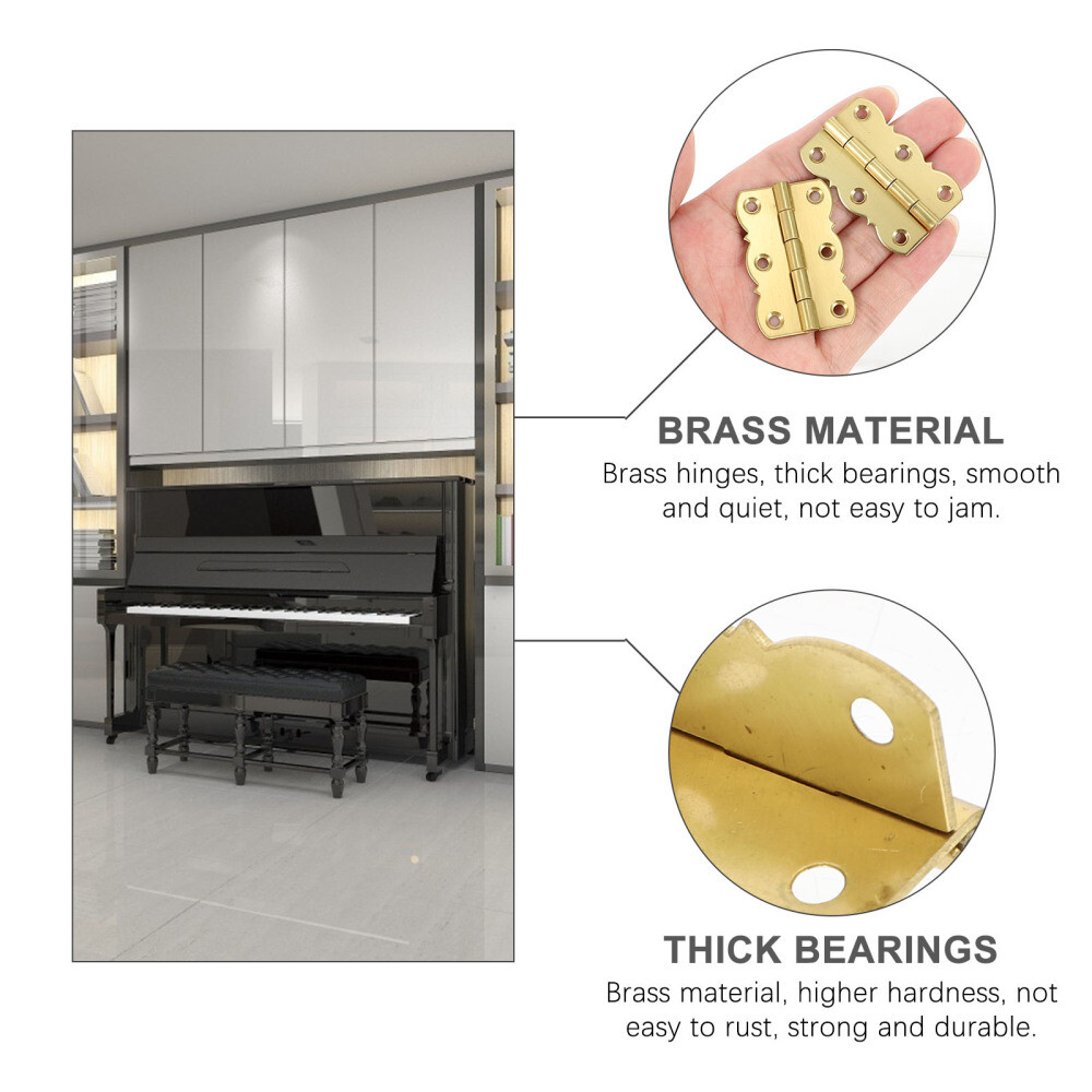 4 Pcs Piano Music Stand Hinge Bookshelf Window Copper Hinges Tray eBay