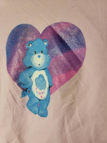 Vintage Y2K Girls Shirt Care Bears 2003 Made In USA Pink Medium Grumpy - Picture 4 of 7