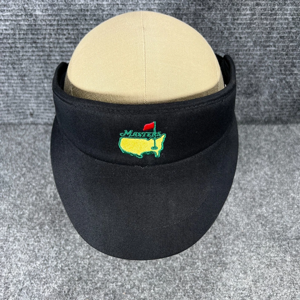 Visera Masters Augusta National negra ajustable golf aguja americana adulto Foto 3 de 4