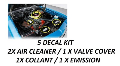 Tall Valve Covers Fits Big Block Chevy 396 Engines 396 HP Emblems Chrome