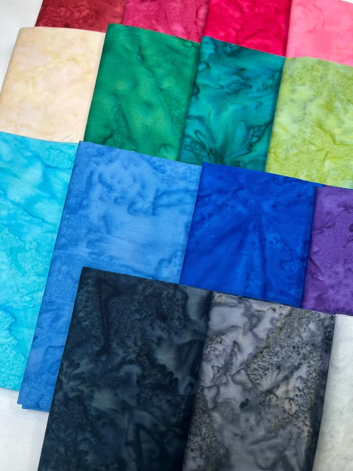 Bali Granite Hill Batik Fabric ~ 23 Fat Quarter Bundle #1 ~ Bright ~ Benartex - Image 4 of 4