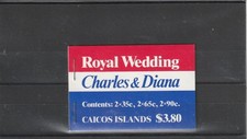 CAICOS ISLANDS 1981 ROYAL WEDDING BOOKLET MINT