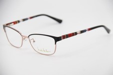 NEW NICOLE MILLER EVERGREENCG C01 BLACK GOLD AUTHENTIC FRAMES EYEGLASSES 53-16