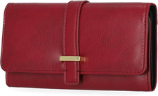 File Master Womens RFID Blocking Wallet Clutch Organizer with Change Pocket