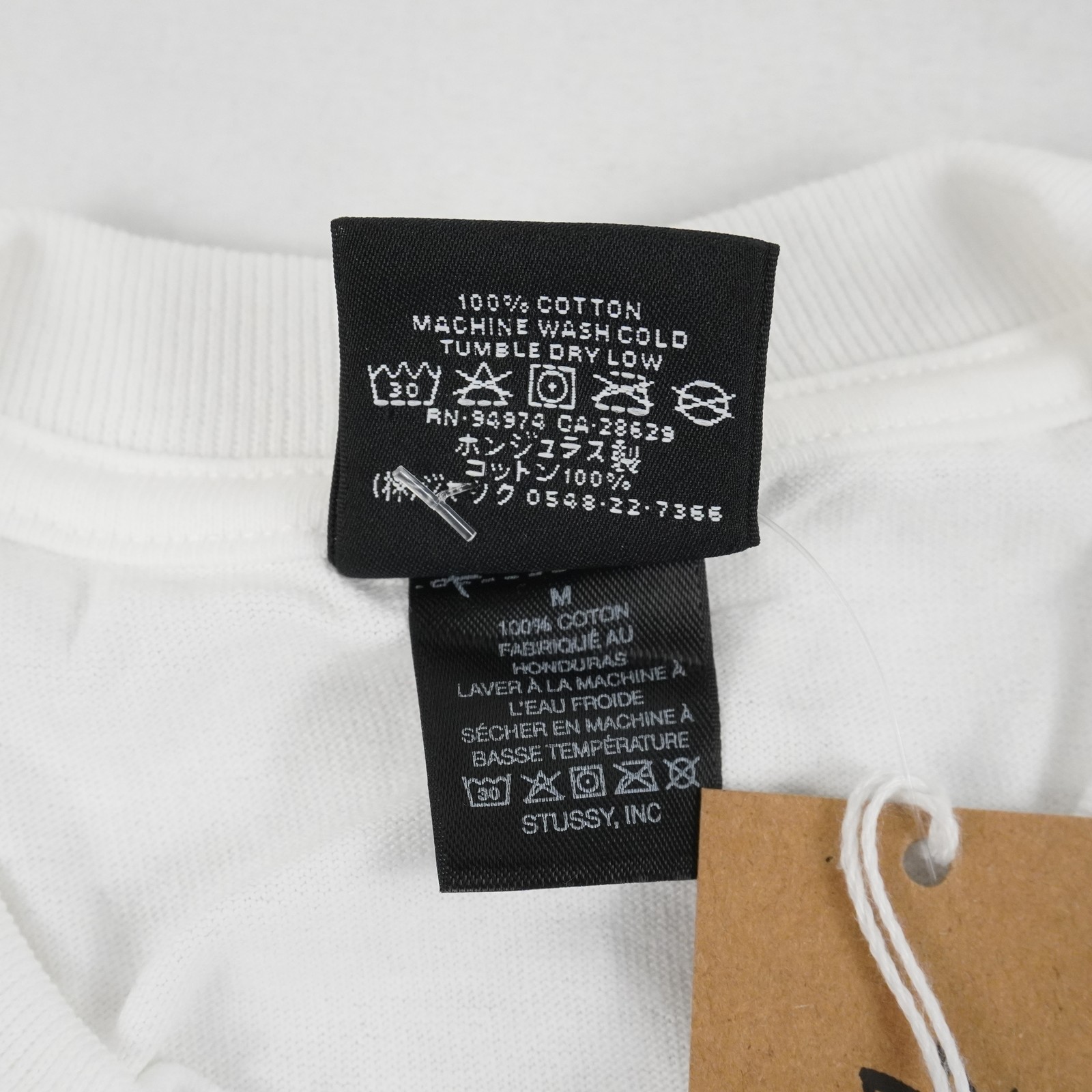 Stussy Body Scan Crewneck Short Sleeve T-Shirt In White - Men's Size Medium thumbnail 4
