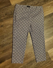 Women's New Talbots Dress Pants. Size 12P, Black/White, Slim Leg, Ankle length