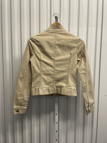 Vintage Y2K Marithe Francois Girbaud Pink & Green Striped Jacket Womens Size S/M - Picture 9 of 13