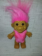 Russ Troll Doll In Pink Leotard, "Workout" or "Aerobics" 1980s-1990s.