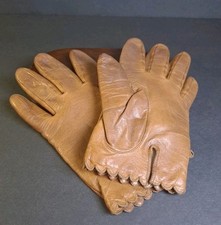 VTG Women's Calf Skin Leather Gloves Knit Lined Women S/M Broken-in Soft Supple