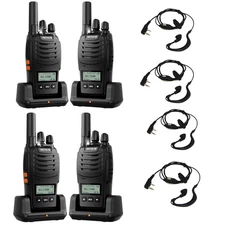 Retevis H777D 4 pack walkie talkie Long Range Two Way Radios For School &Headset