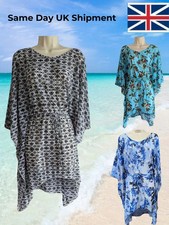 Moontide Swim Mesh Kaftan Beach Pattern Cover Up Swimwear Beachwear