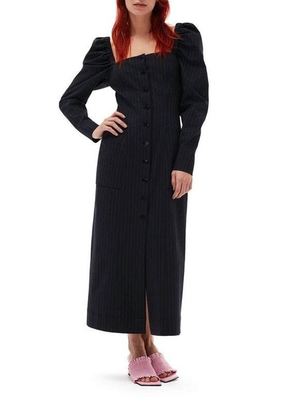Women Ganni Dress Black Viscose M