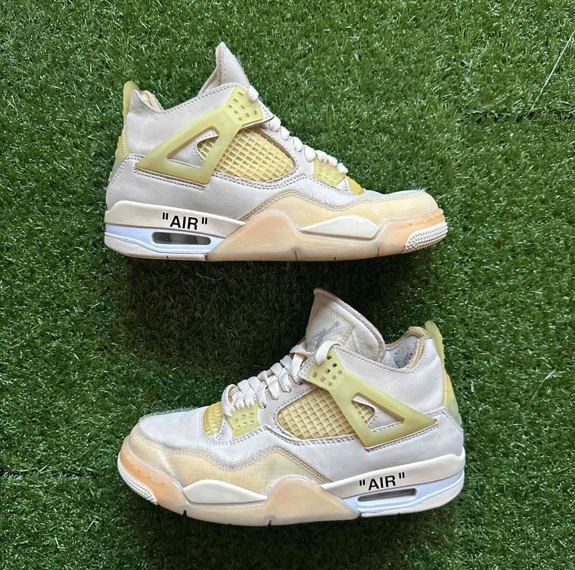 Sz 7.5W/6M- Off-White X Wmns Air Jordan 4 Retro SP Sail