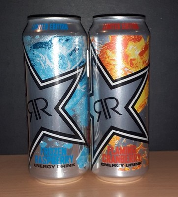 Rockstar Energy Drink Frozen Raspberry & Flaming Cranberry 500ml GER Voll / Full
