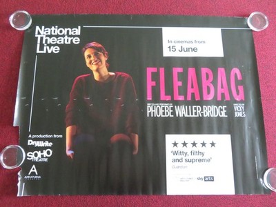 NATIONAL THEATRE LIVE: FLEABAG UK QUAD ROLLED POSTER PHOEBE WALLER-BRIDGE 2019