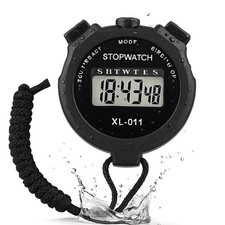 Waterproof Digital Sports Stopwatch Timer Handheld Alarm Chronograph Counter UK
