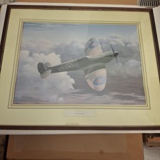 Spitfire Framed Print By Keith Woodcock "Classic Wings" 43cm Tall And 53cm Wide