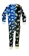 Fun LAZY ONE  PAJAMAS  (1) PIECE Navy  Flapback' 'Don't Moose With Me" Men M